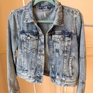 Free People Light Blue Jean Jacket